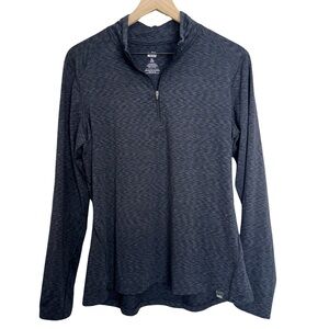 REI Co Op Mock Neck XL Long Sleeve Athletic Top Hiking Camping Outdoors Grey